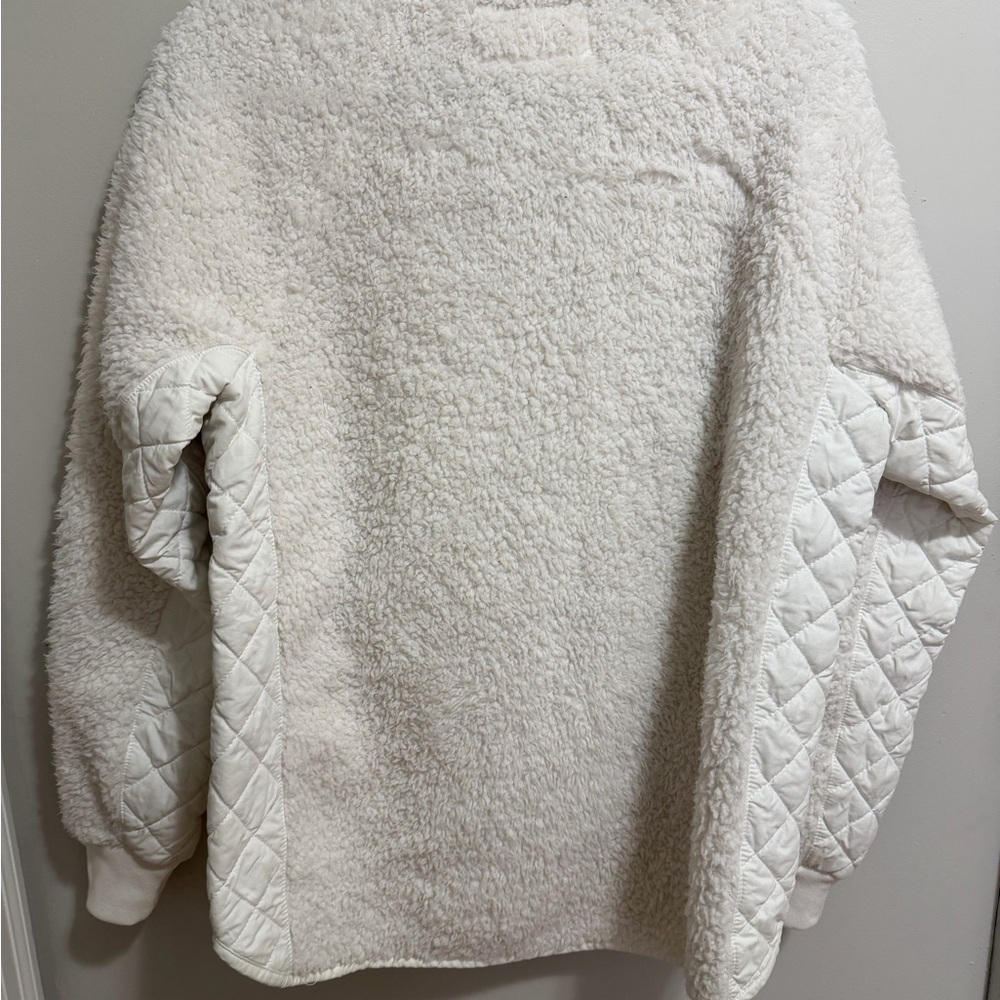Abercrombie & Fitch Teddy Jacket with Quilted Sleeves Women’s Large - Picture 7 of 7